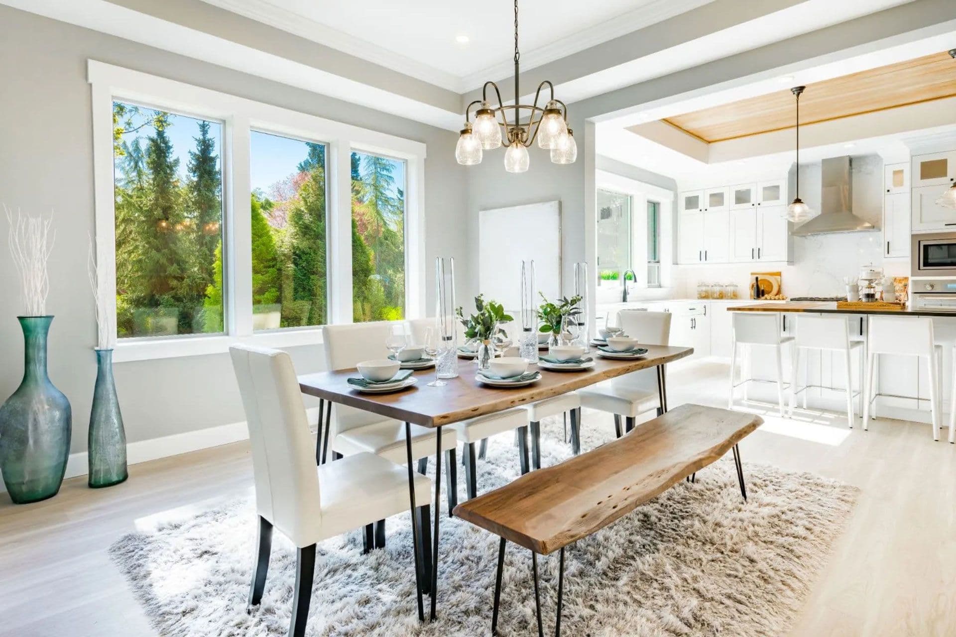 Windows in dining room