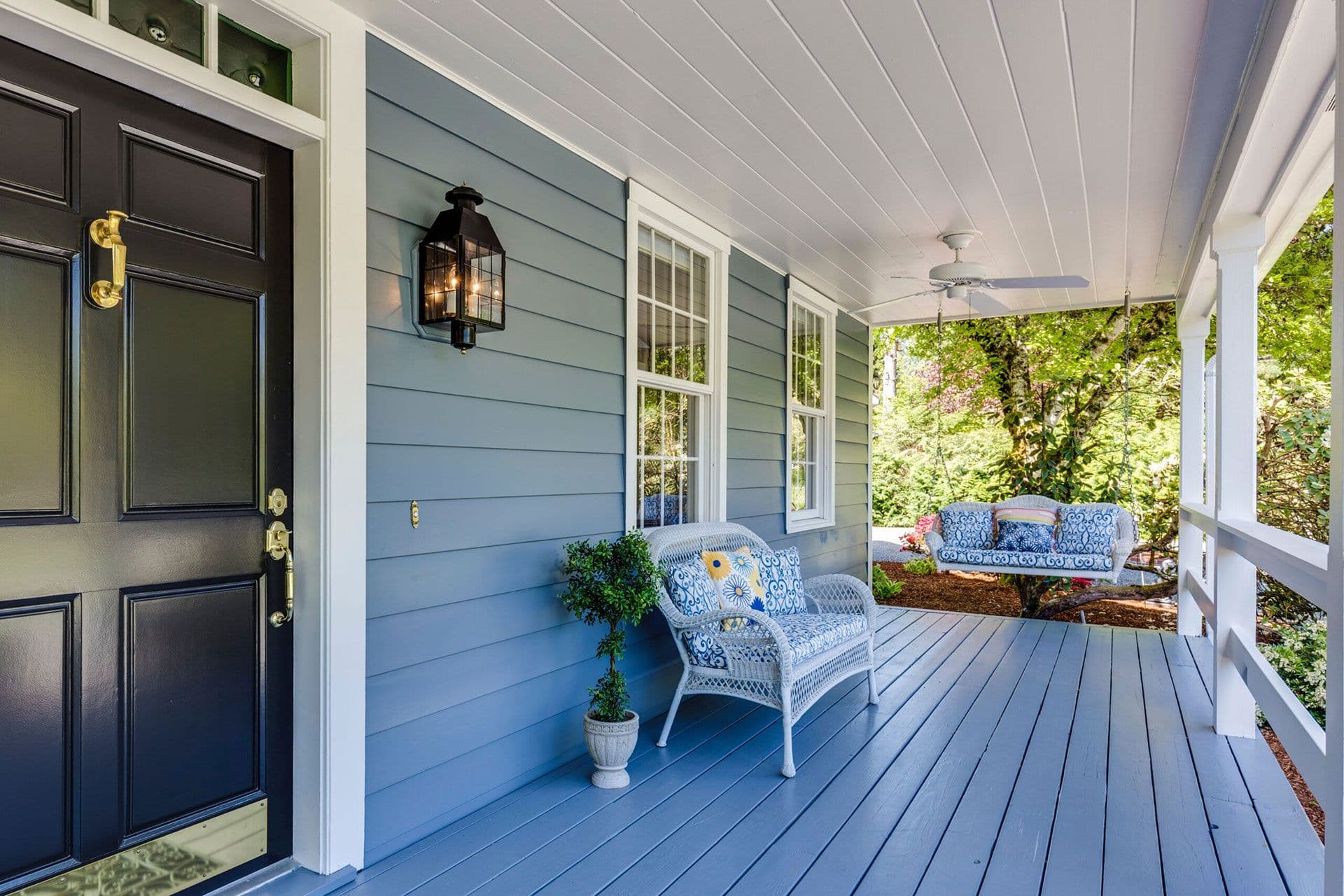 front door and windows